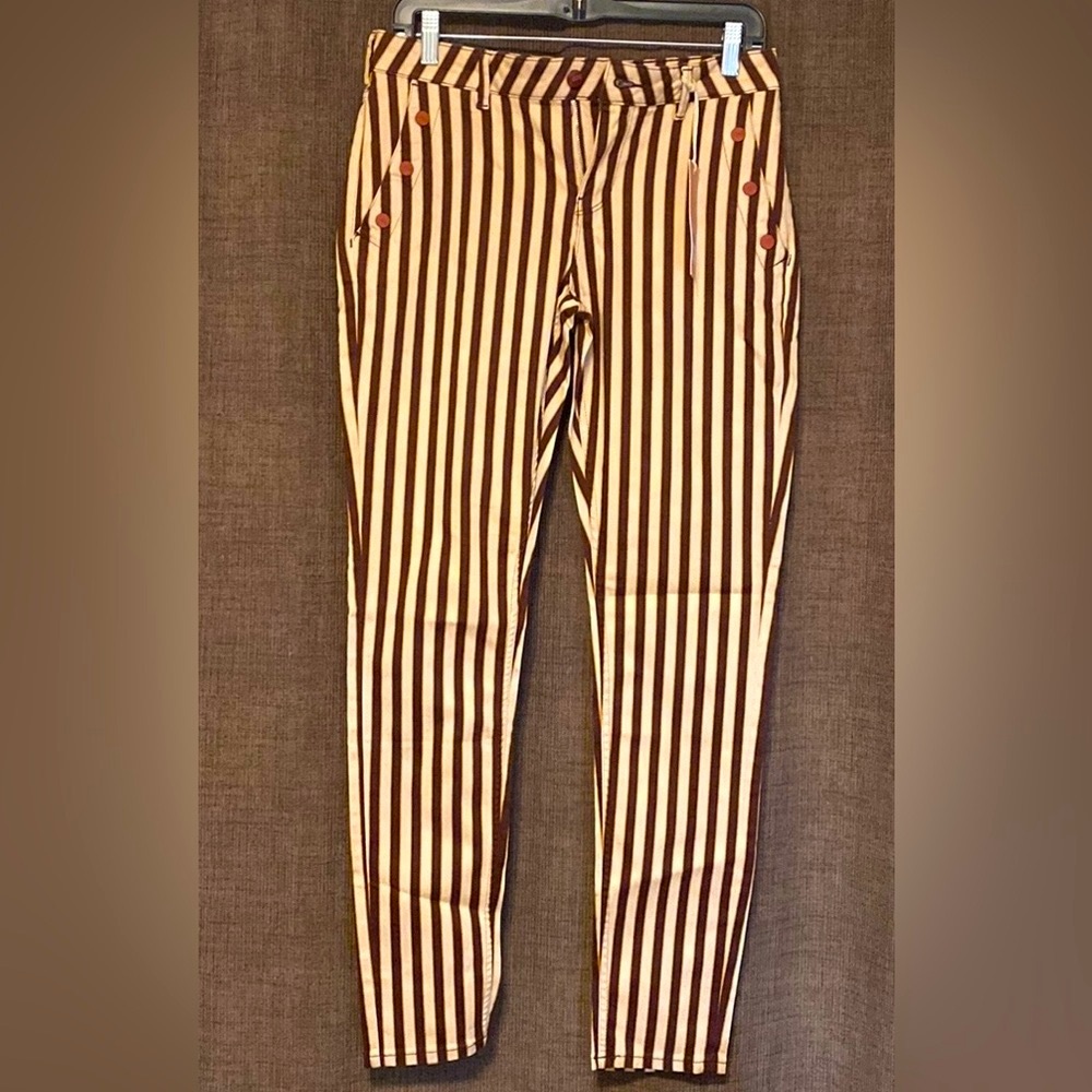 SCOTCH & SODA Madison Scotch Mid Rise Skinny Leg Stripe Pants Women’s 30/32 NWT